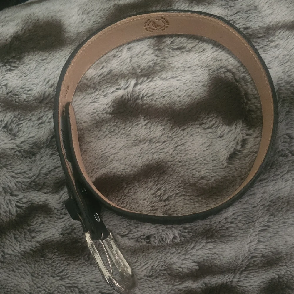 Stylish Black Kids Belt with Silver Buckle